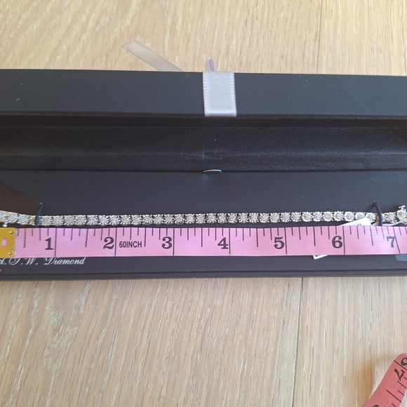 NWT 1/4 CT TW Diamond Sterling Silver Tennis Bracelet $305.00 Retail Price - Picture 6 of 6